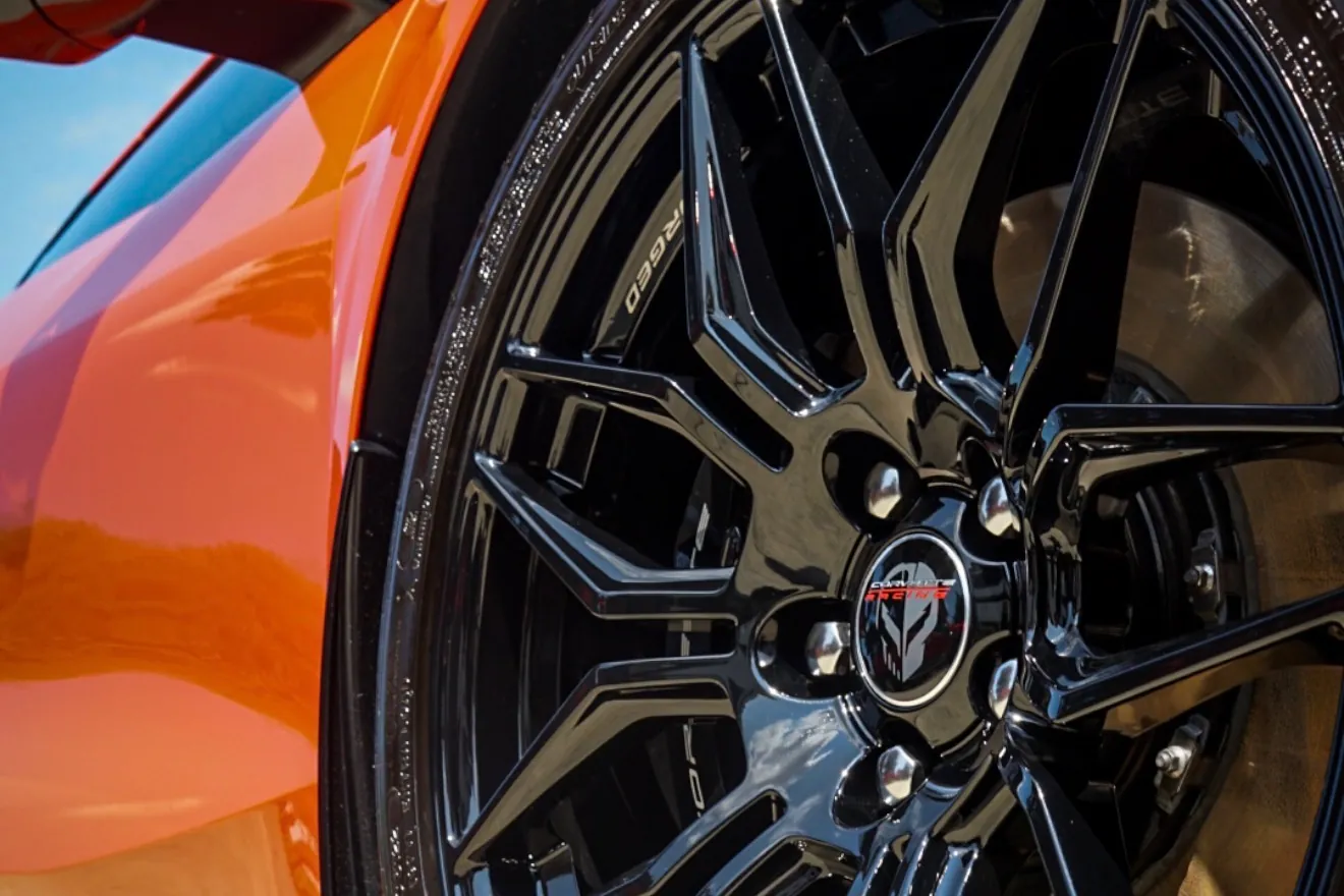 Deep gloss and water beading on a ceramic coated Corvette in Broome County, NY